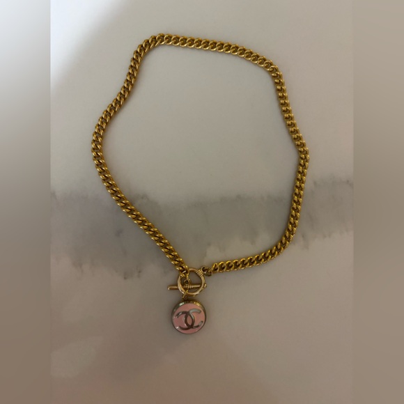 Chanel Button Gold Chain Necklace - Picture 3 of 5